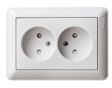 Розетка 2 СП 16А с з/шт SE W59 белый