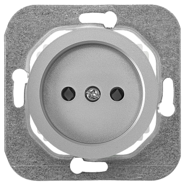 Розетка 1 СП 16А механизм Bylectrica Прованс серебро