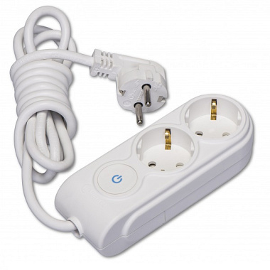 Удлинитель 2* 3 м с з/к с з/шт с выкл. 16А Makel