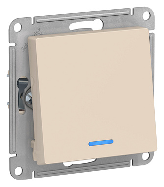 Переключатель 1 СП 10АХ с подсв. сх.6а механизм SE AtlasDesign бежевый