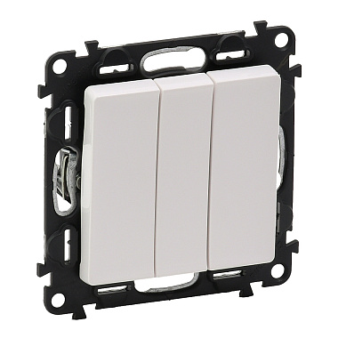 Выключатель 3 СП 10А механизм Legrand Valena белый