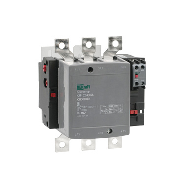 Контактор 225А 380В АС АС3 АС4 1НО+1НЗ КМ-102 DEKraft