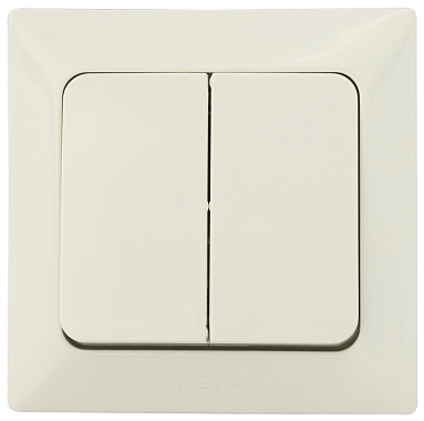 Выключатель 2 СП 10А Ne-ad Aras крем
