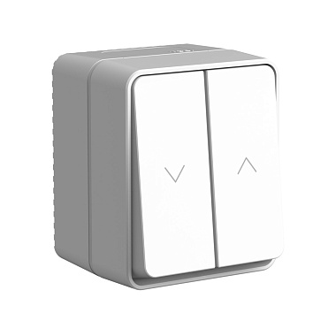 Выключатель 2 ОП IP54 10А для жалюзи механизм SE AtlasDesign Profi54 серый