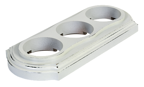 Рамка 3-постовая МезонинЪ Элегант белый прованс