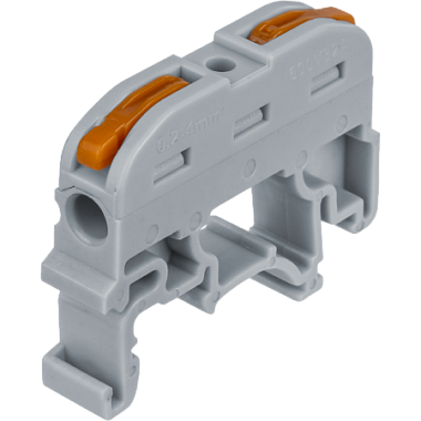 Зажим безвинтовой 1х(0,08-4,0) проходной на DIN-рейку (5шт/упак) Navigator 14 224