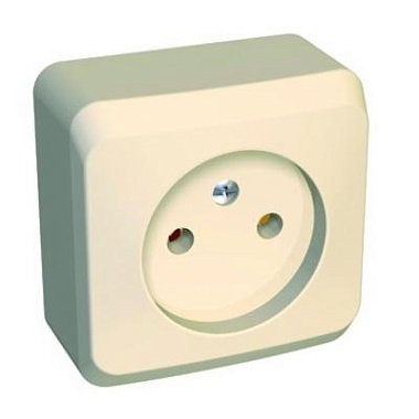 Розетка 1 ОП 16А SE Этюд кремовый
