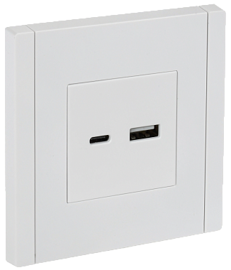 Розетка 1 СП USB A+тип-С 18W IEK FP251 Forte&Piano белый