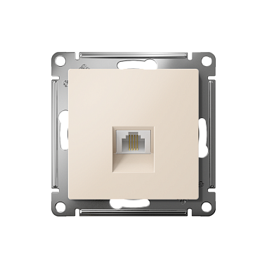 Розетка 1 СП телефонная RJ11 механизм SE AtlasDesign бежевый