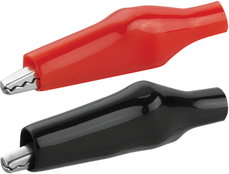 Зажим "крокодил"   5А 40мм (1черн+1красн/упак) Онлайт 80 873