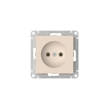 Розетка 1 СП 16А механизм безвинт. зажим SE AtlasDesign бежевый