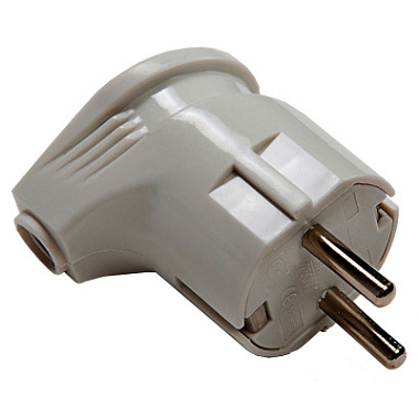 Вилка угловая с/з белая 16А 250В 4110 In Home