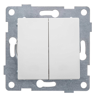 Выключатель 2 СП 10А проходной механизм Gusi Electric Ugra белый