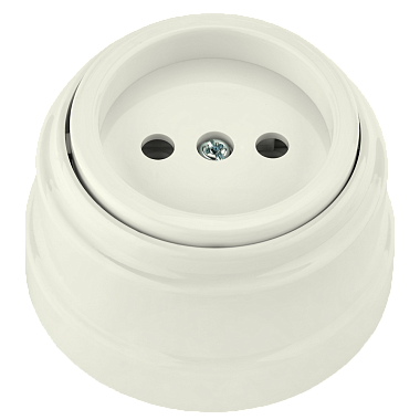 Розетка 1 ОП 16А Bylectrica Ретро бежевый