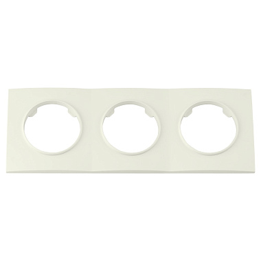 Рамка 3-постовая квадратная Bylectrica Прованс бежевый