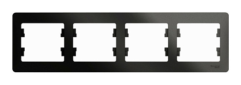 Рамка 4-постовая гориз. SE Glossa антрацит