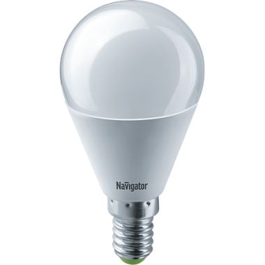 Лампа светодиодная Е14  8,5Вт 4000К 176-264В шар Navigator 61 334