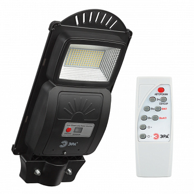 Светильник консольный на солн. бат. ЭРА SMD 20W с датч. движ. ПДУ 400 lm 5000К IP65 Б0046797