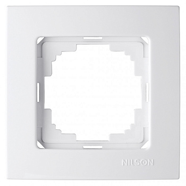 Рамка 1-постовая Nilson Touran белый