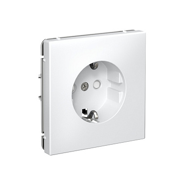 Розетка с заземлением 1 СП 16А с з/шт механизм безвинт. зажим SE ArtGallery белый