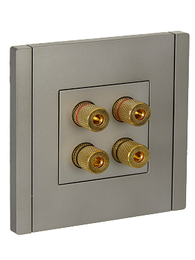 Розетка 1 СП аудио IEK FP539 Forte&Piano сталь