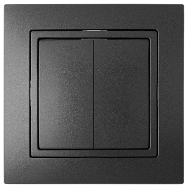 Выключатель 2 СП 10А Bylectrica Уют графит