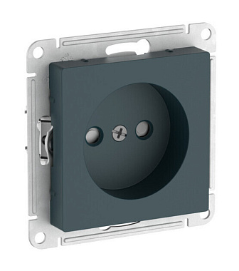 Розетка 1 СП 16А с з/шт механизм безвинт. зажим SE AtlasDesign изумруд