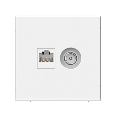 Розетка 1 СП TV+комп.RJ45 кат.5е механизм SE ArtGallery лотос