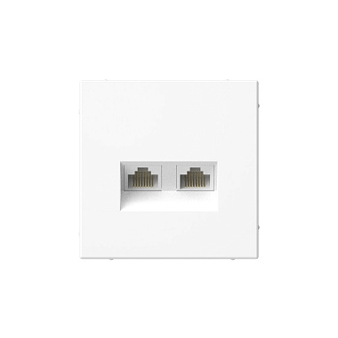 Розетка 1 СП комп. RJ45+RJ45 кат.5е механизм SE ArtGallery белый