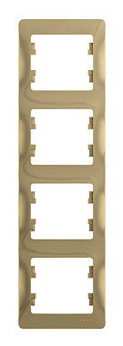 Рамка 4-постовая вертикальная SE Glossa титан