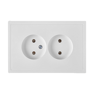 Розетка 2 СП 16А с з/шт Bylectrica Carre белый