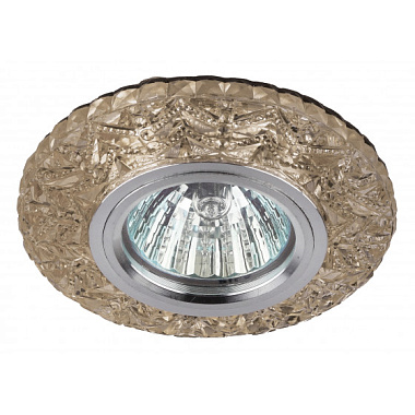 Светильник точечный MR16 декор cо светодиодной подсветкой шампань ЭРА Б0028122