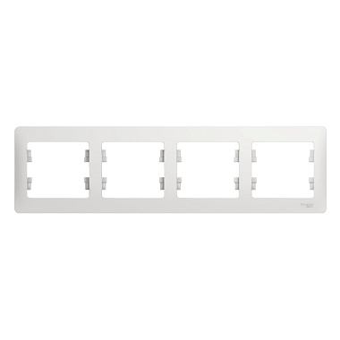 Рамка 4-постовая гориз. SE Glossa белый
