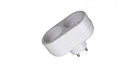 Двойник универсальный 10А 250В белый Makel