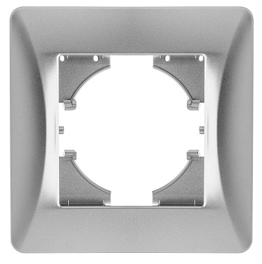 Рамка 1-постовая Gusi Electric Ugra серебро