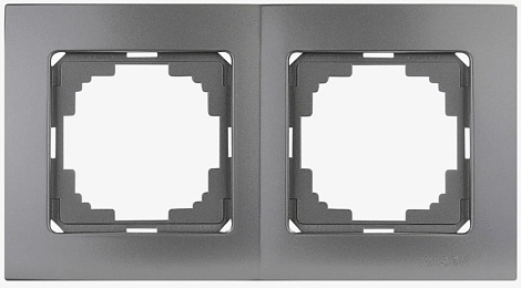 Рамка 2-постовая Nilson Touran Metallic антрацит