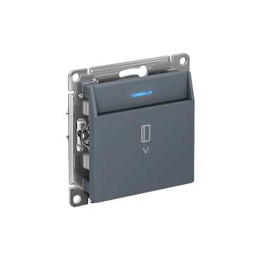 Выключатель 1 СП 10А карточный, с подсв., без задержки отключения, механизм SE AtlasDesign грифель