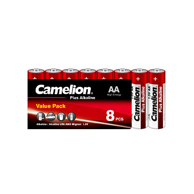 Элемент питания LR6-SP8 Plus Alkaline 1.5В Camelion