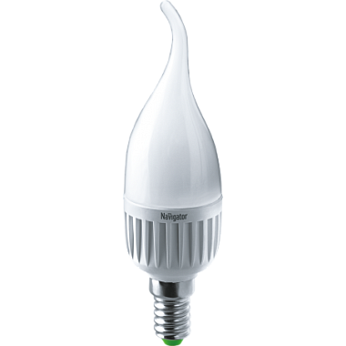 Лампа светодиодная Е14  7Вт 2700К 176-264В свеча на ветру Navigator 94 495