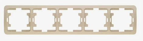 Рамка 5-постовая Makel Mimoza кремовый