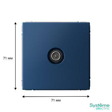 Розетка 1 СП TV оконечная 1дБ механизм SE ArtGallery аквамарин