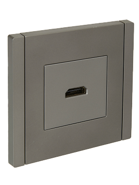 Розетка 1 СП HDMI IEK FP540 Forte&Piano сталь