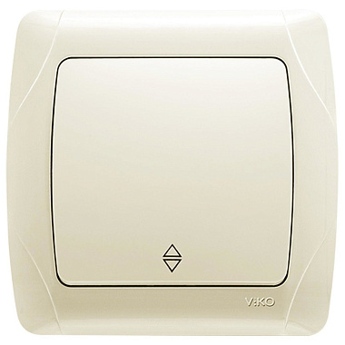 Выключатель 1 СП 10А проходной Viko Carmen крем