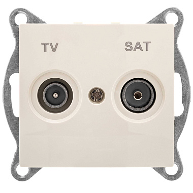 Розетка 1 СП TV+SAT механизм Gusi Electric Bravo бежевый
