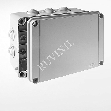 Коробка расп. ОП 300х220х120мм IP55 без вводов Рувинил серый