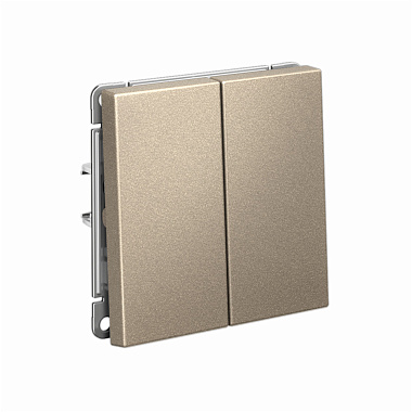 Выключатель 2 СП 10АХ сх.5 механизм безвинт. зажим SE ArtGallery шампань