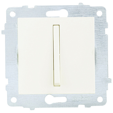 Выключатель 1 СП 10А узкая клавиша механизм Ovivo крем