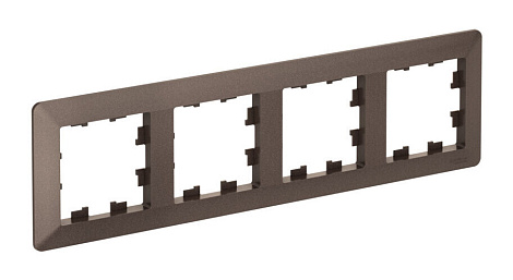 Рамка 4-постовая SE AtlasDesign Air мокко/дымчатый черный