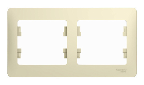 Рамка 2-постовая гориз. SE Glossa бежевый
