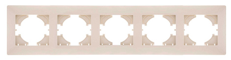 Рамка 5-постовая Gusi Electric Bravo бежевый